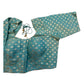 38" & 42" - Light Blue / Turquoise - Banarasi Brocade Saree / Lehenga Blouse -UK Stock - Quick Dispatch - X1212 08H25
