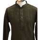 Henna Mehndi Green - Rich Sequins Lucknowi Chiffon Mens Indian Kurta Set with Smart Pants - Weddings / Walimas , Sangeet, Eid, Mehndi / Henna - SHU2501 KC 0325