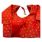 36" UK10 - Red - Banarasi Tissue Saree / Lehenga Blouse - Margin inside for adjustments - X1228 01KK25