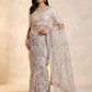 Silver / Grey - Fancy Embroidered Saree with Blouse Piece - UK stock - 24hr Dispatch - SP250621 VA