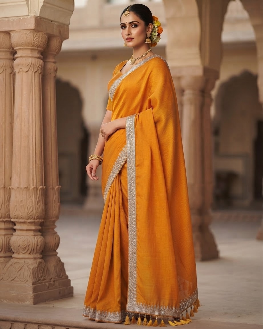 Red - Fancy Party Saree with Blouse Piece - UK stock - 24hr Dispatch - SP2606 KA