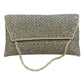White - Rich Hand Embroidered Clutch Bag / Handbag - AKB235 05KP25