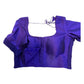 Dark Brinjal / Purple - HYBRID Silky Saree blouse - With Elastic on both side for Great fit - Size 36",38", 40" S M L  - VAM1216 Ap