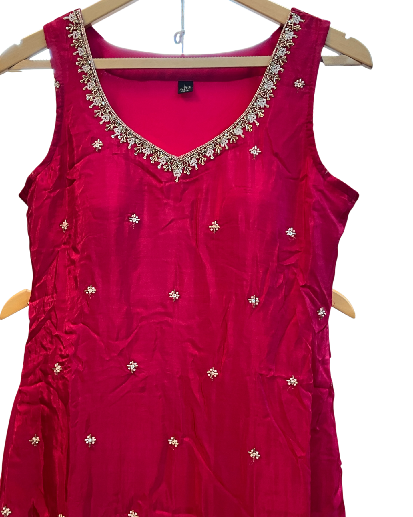 UK 12 / 38" - Fuchsia Pink - Ladies Sharara / Palazzo Trousers Suit - UK Stock - Sangeet / Henna / Weddings - OC76148 TA