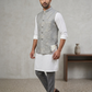 Silver Grey - Rich All Over Embroidered - Mens Indian Waistcoat - UK Stock - 24 hr Dispatch - KCS4088 06VV26