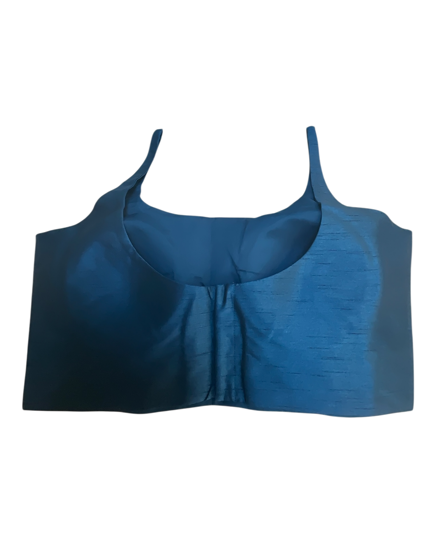 38" / UK 12 - Teal - Silky Designer Saree blouse with cups,  Sleeveless - UK Stock - Quick Delivery - RNK - R651-H