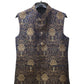 Navy Brocade - Rich Banarasi Handloom Mens Waistcoat / Bandi - Bollywood - HHF2406 KK 0624