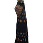 Black - Designer Ladies Short Strap Top Palazzo Trousers Suit - Size 10 (36") - VMK ASIN CT