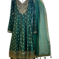 UK 10 / 36" - Forest Green - Designer Ladies Sharara / Palazzo / Anarkali Trousers Suit - UK Stock - Sangeet / Henna / Weddings - VMK Aradhya 04AY26