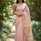 Baby Pink - Fancy Cotton Silky Saree with Brocade Blouse Piece - UK Stock - 2/3 days Delivery  12KP25 RT411002