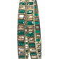 Antique Gold Finish GREEN Reverse Stone Bangles (Set of 6) - Mix N Match - SR219R