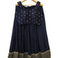 Navy Blue - Silky Lehenga Set - Weddings ,Bridesmaids, Sangeet,  Henna, Haldi - 24h Dispatch - AF2414 TT 0624