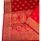 Red - Traditional Handloom Banarasi Sari / Saree - with Blouse Piece - SN2404 11VC24