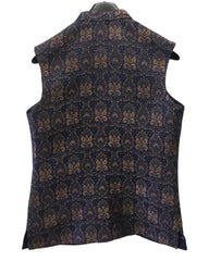 Navy Blue Benarasi Handloom Brocade Mens Waistcoat - Amazing Fit - Great Quality - YD2408 KA 0424