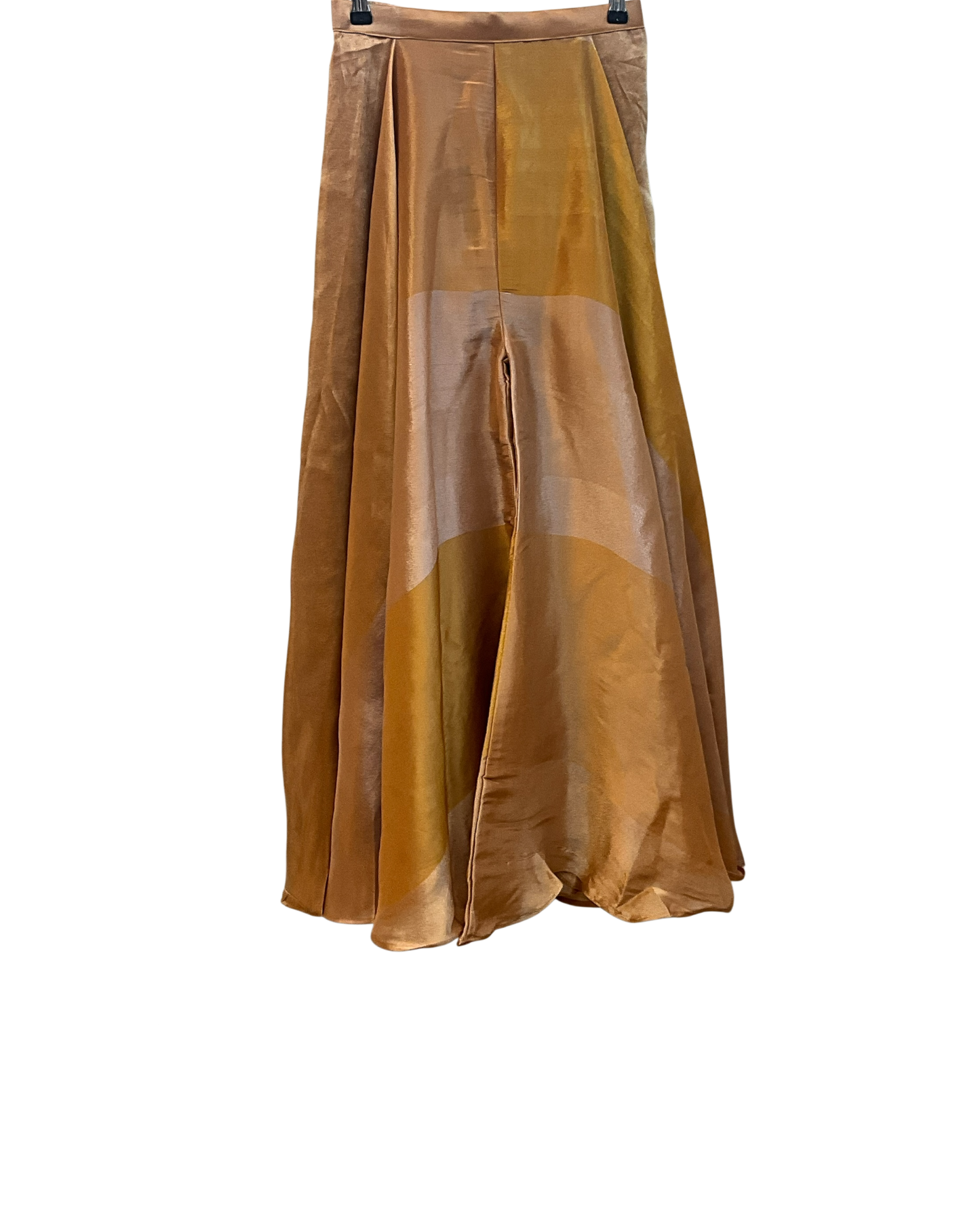Size 12 (38") - Golden / Mustard Yellow - Designer Ladies Medium Top Palazzo Trousers Suit - VMK URSHITA RY