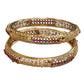 Pair of Antique Gold Finish Hand Crafted Rajasthani Bangles - UK stock - SB1123 P
