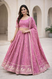 Coral - Dupion Silk Lehenga Set - Garba / Dandia , Mehndi / Sangeet / Weddings  - Size UK 12 (38" Bust) Adjustable to Size 14 - UK Stock - 24h Dispatch - AF2603 02TY26