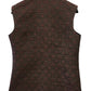 Maroon / Black -  Banarasi Handloom Brocade Mens Waistcoat - Amazing Fit - Great Quality - YD2410 KA 0424