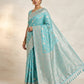Light Turquoise - Traditional Handloom Saree with Blouse Piece - UK stock - 24hr Dispatch - SP2628 KR