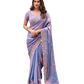 Lilac / Purple - Fancy Party Saree with Blouse Piece - UK stock - 24hr Dispatch - LTF4602 07VY26