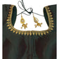 Dark Green - Dupion Silky Saree / Lehenga blouse - 38" Bust (UK 12) Can be let out to size 16  - KP272 01Hp25
