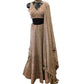 Light Brown - Delicately Embroidered Chiffon Designer Lehenga Set - UK 8-10, UK Stock - 24h Dispatch - NE2403 KKP 0724