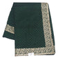 Green - Chiffon Crepe - Party Wear Embroidered Saree with Blouse Piece - SP2504012 KP
