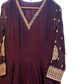 Size 12 (38") - Wine - Designer -  Ladies Long Top / Dress Anarkali Trousers Suit - VMK Afsana 04RA26