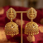 Gold Finish Temple Lakshmi & Peafowl Jhumka Earrings    - Bollywood - Weddings - 15ER221 09Ap26