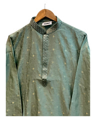 Mint Green - Well Made Mens Indian Kurta set - UK Stock - Weddings / Walimas , Sangeet, Diwali, Eid, Mehndi / Henna - NAD25710 VY