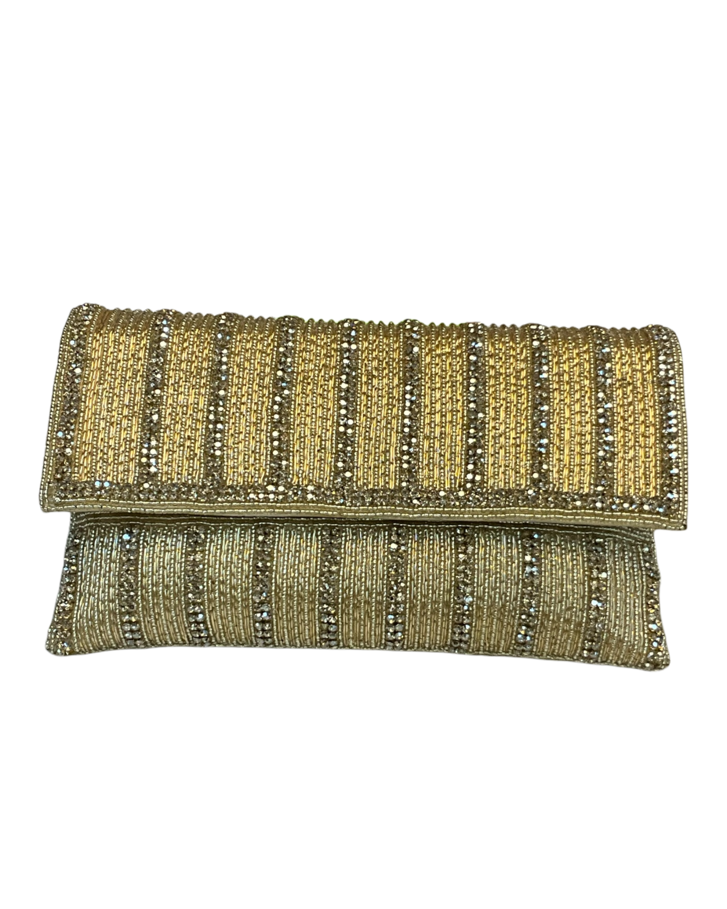 Gold - Rich Hand Embroidered Clutch Bag / Handbag -Bollywood / Weddings - JS32 04KP26