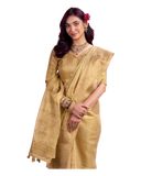 Gold - Traditional Silky Fancy Saree with Blouse Piece - UK Stock - 2/3 days Delivery  12KT25 RP475