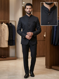 42" SALE! Navy Blue - Mens BandhGala / Prince / Chinese Collar Jacket - Fantastic Fit -  PC2613