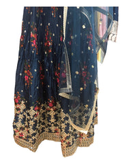 Navy Blue Lehenga Set - Size 12(38
