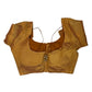 Copper Gold - Silky Saree blouse - UK Stock - Next Day / 2-3 Days Delivery - Size 34"-46" - XS, S, M, L, XL, XXL - VFL289 R