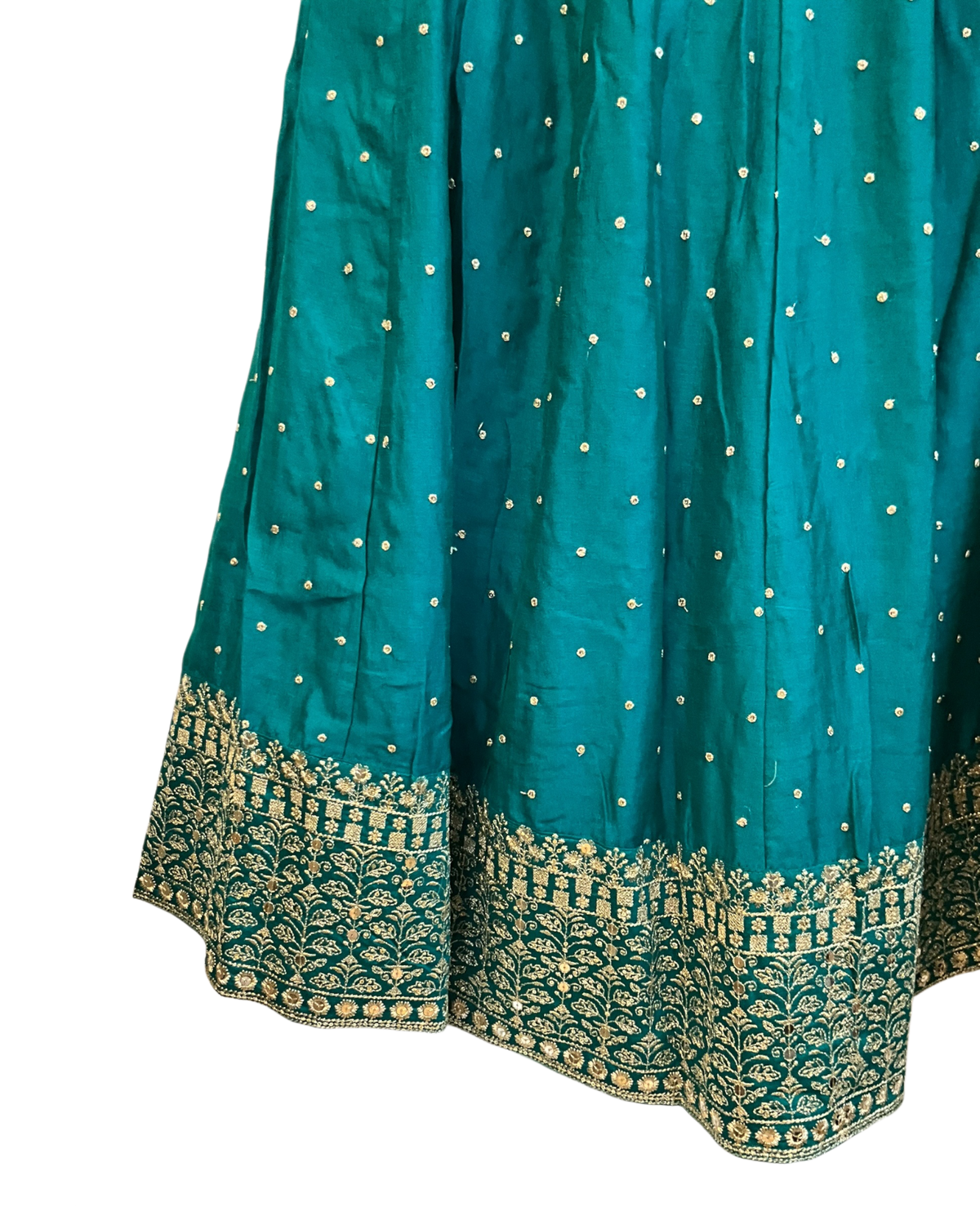 Size UK 12 (38") Jade Green - Lehenga Set - Mehndi / Sangeet / Bridesmaids / Weddings / Garba  - UK Stock - 24h Dispatch - JF524 09TV26
