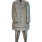 Silver / Grey - Mens Knee Length  Jacket with Long Waistcoat - Sherwani / Indo-Western - Fantastic Fit - KCS6600 03PV26