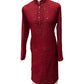 Maroon - Linen Mirror Work Mens Kurta Set - Sangeet Mehendi Haldi - NY23067KT 1123