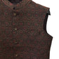 Maroon / Black -  Banarasi Handloom Brocade Mens Waistcoat - Amazing Fit - Great Quality - YD2410 KA 0424