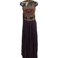 Dark Wine - Designer Ladies Short Strap Top Palazzo Trousers Suit - Size 12 (38") - VMK ASIN CT