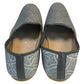 Very Comfortable Silver Grey Brocade Loafer Style Mojri - Indian Mens shoes - Mojari , Khossay -  YD2602