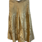UK 12 / 38" - Pastel Beige / Gold - Designer Ladies Indian Short Top Palazzo Trousers Suit - UK Stock - 2/3 days delivery - VMK Jivika AV