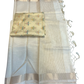 Cream - Fancy Cotton Silky Saree with Brocade Blouse Piece - UK Stock - 2/3 days Delivery  12KP25 RT411006