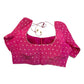 36" & 40" - Fuchsia / Magenta Pink - Banarasi Tissue Saree / Lehenga Blouse - Margin inside for adjustments - X1228 01KK25