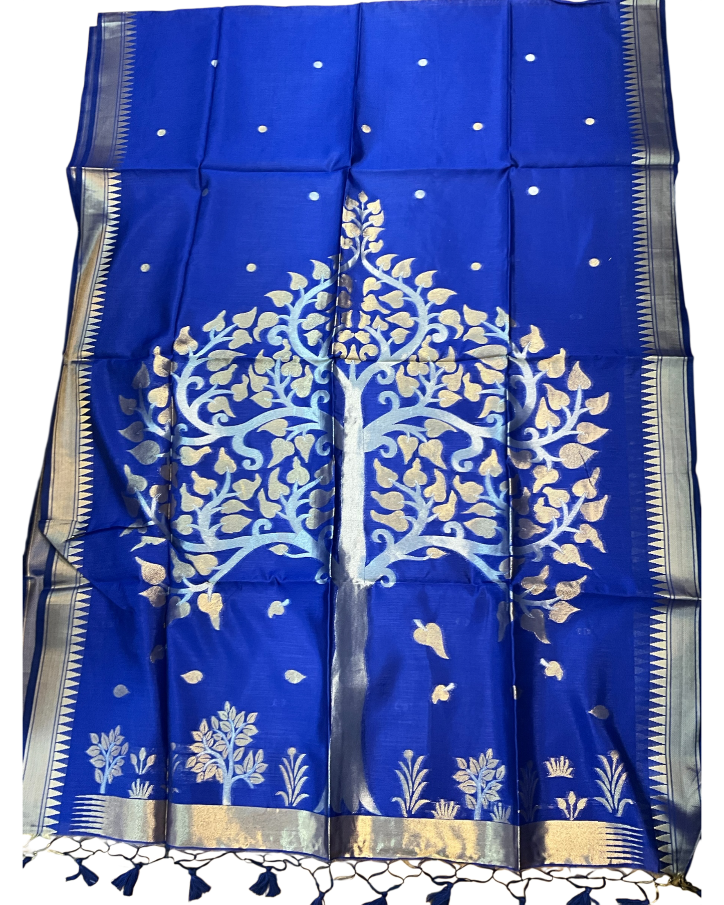 Royal Blue - Handloom Saree with Blouse Piece - UK stock - 24hr Dispatch - RT-BT006 07KJ26