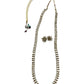 Gold Stone - Small Size Antique Gold Finish Long Necklace Set with Earrings - AE2509 C 0525