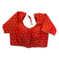 36" UK10 - Red - Banarasi Tissue Saree / Lehenga Blouse - Margin inside for adjustments - X1228 01KK25