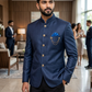 SALE! Navy Blue - Mens BandhGala / Prince / Chinese Collar Open Jacket - Fantastic Fit -  PC2612