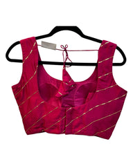 Fuchsia / Magenta -  Dupion Silk Lehenga Set - Size UK 12 (38