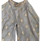 Silver Grey - Designer Ladies Short Top Palazzo Trousers Suit - Size 12 (38") - VMK KIA RR